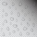 Water rain drops or steam shower set Royalty Free Stock Photo