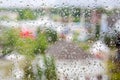 Water or rain in front of mirror of window or door. Royalty Free Stock Photo