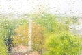 Water or rain in front of mirror of window or door. Royalty Free Stock Photo