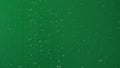 Water rainfall, rain drops falling on window glass over chroma key green screen