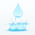 Water realistic splash Royalty Free Stock Photo