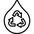 Water reclamation icon, Earth Day related vector