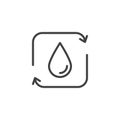 Water Recycle outline icon