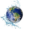 Water recycle on world concept. Elements of this image furnished by NASA.