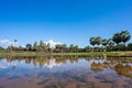Water reflection of Angkor Wat in Cambodia Royalty Free Stock Photo
