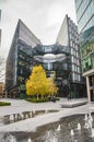 Water reflection of buildings in london uk Royalty Free Stock Photo