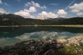 A water reflection in the Crno jezero, Montenegro Royalty Free Stock Photo