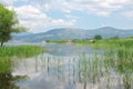 Water reflection landscape