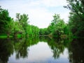 Water reflection landscape river lagoon Royalty Free Stock Photo