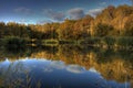 Water reflections in fall Royalty Free Stock Photo