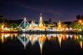 Water Reflections of Wat Phra That Nhong Jong Kham temple Royalty Free Stock Photo