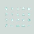 Water related icons set. Vector illustration decorative background design Royalty Free Stock Photo