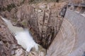 Water release at Buffalo Bill Dam on Shoshone River Wyoming