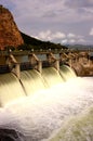 Water release at dam wall Royalty Free Stock Photo