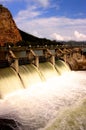 Water release at dam wall Royalty Free Stock Photo