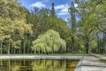 water reservoir as a decorative element of the park