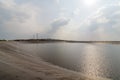 Water Reservoir and Blue Sky with Colud