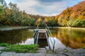 Water reservoir at Zochova chata Royalty Free Stock Photo