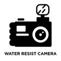 Water Resist Camera icon vector isolated on white background, lo