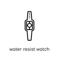 Water Resist Watch icon. Trendy modern flat linear vector Water