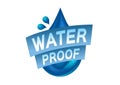 Water resistant and water proof logo , icon and vector Royalty Free Stock Photo