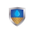 Water resistant or waterproof vector icon illustration concept design template Royalty Free Stock Photo