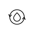 water, revers, circle icon. Simple thin line, outline illustration of water icons for UI and UX, website or mobile application