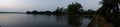 Water in the rice feild panorama photography