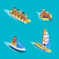 Water Riding People Set