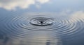 Water ripple effect on calm surface Royalty Free Stock Photo