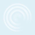 Water ripple effect top view. Realistic caustic drop or sound wave splash effect, concentric circles in puddle. Vector