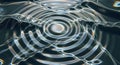 Abstract Liquid Metal Ripples and Sound Waves Background Royalty Free Stock Photo