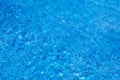 Water ripples in swimming pool, blue background Royalty Free Stock Photo