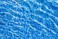 Water ripples in swimming pool, blue background Royalty Free Stock Photo