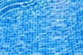 Water ripples in swimming pool, blue background Royalty Free Stock Photo