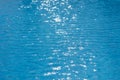 Water ripples texture in swimming pool with sunny glare Royalty Free Stock Photo