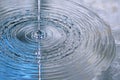 Water ripples - turquoise concentric circles Royalty Free Stock Photo