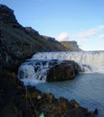 Water river waterfall cliffs rock Iceland