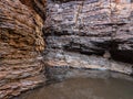 Water and rocks of Handrail Pool, Weano Gorge, Karijini National Park, Australia Royalty Free Stock Photo