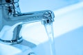 Running water from a faucet Royalty Free Stock Photo