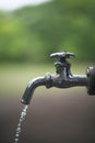 Water running from a tap