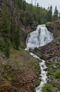 Water Rushes Over Rustic Falls in Yellowstone