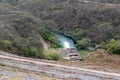 Water rushing from a valve at the Las Maderas Dam, Jujuy Province, Argentina Royalty Free Stock Photo