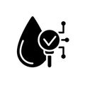 Water safety black glyph icon