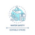 Water safety turquoise concept icon