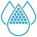 Water Salinity icon for measuring water quality. Simple vector blue symbol