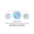 Water saving concept icon Royalty Free Stock Photo