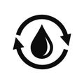 Water saving icon, simple style