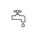 Water Saving Tap line icon