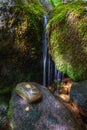 Water scene, stone and moss